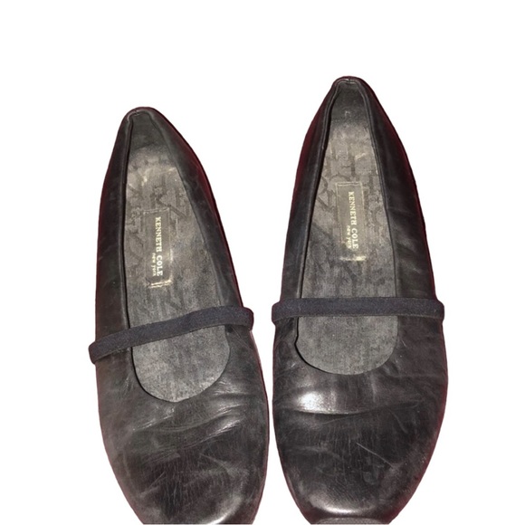 Kenneth Cole New York size 10 black genuine leather Mary Jane flats - Picture 1 of 12